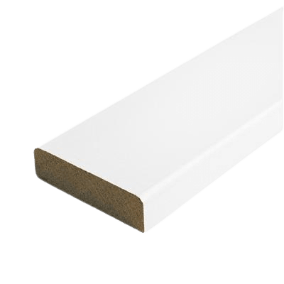 Hardhout Koplat 13x33mm 275cm Recht 2x Wit Gegrond