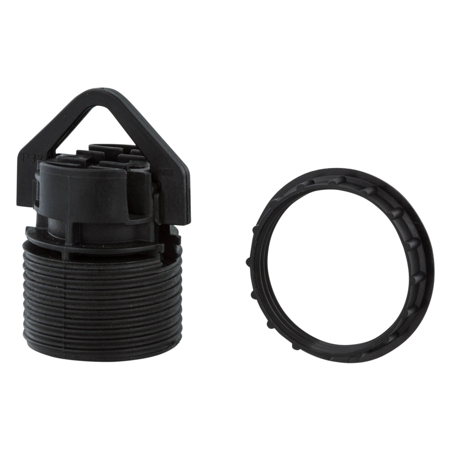 Schroefrandfitting E27 Met Ring Zwart 5st