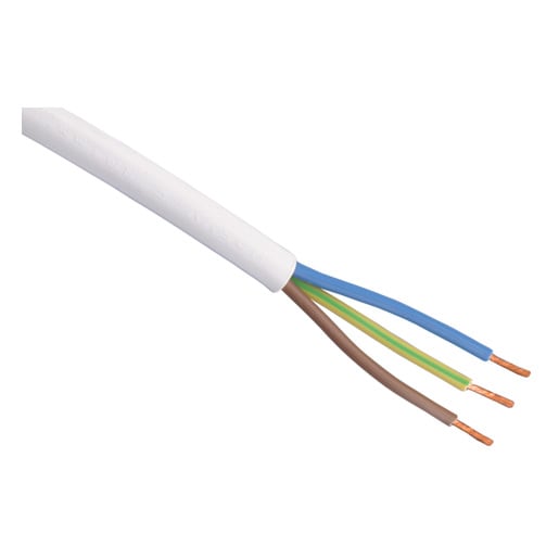 Huishoudsnoer VMVL 3x1.5mm2 Wit 10 Meter 0303089
