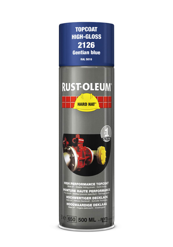 Rust-Oleum Deklaag Hard Hat 2126 500ml Gentiaanblauw RAL5010