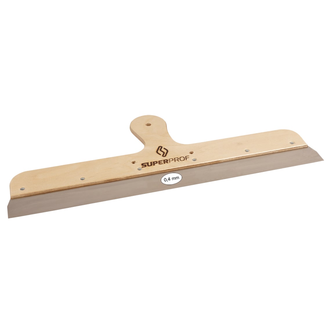 Super Prof Spackmes 400mm RVS Met Houten Handgreep