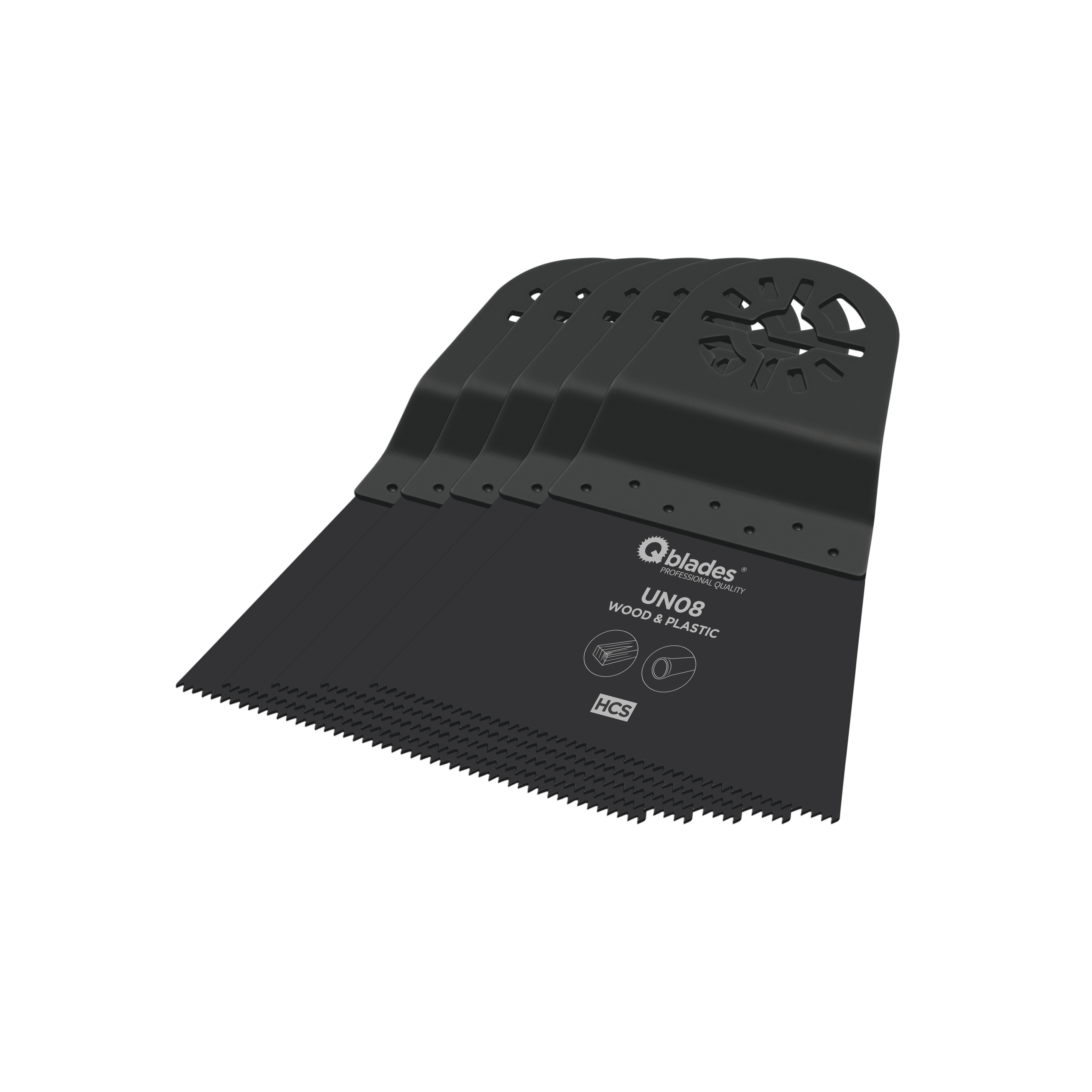 Qblades Multitoolzaagblad Standaard UN08 65x42mm HCS 5st