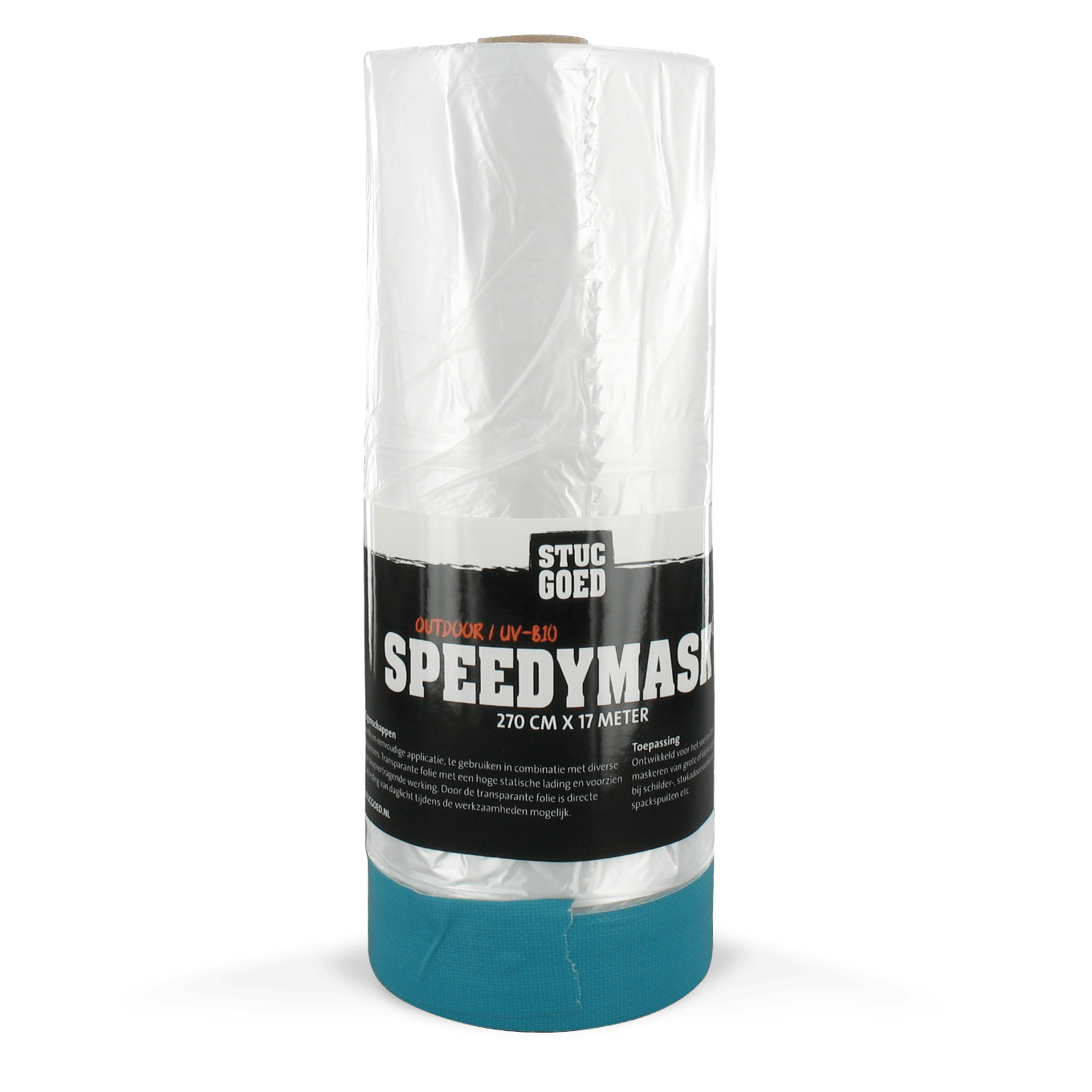 Stucgoed Speedymask Outdoor UV-B10 2.7x17m Transparant