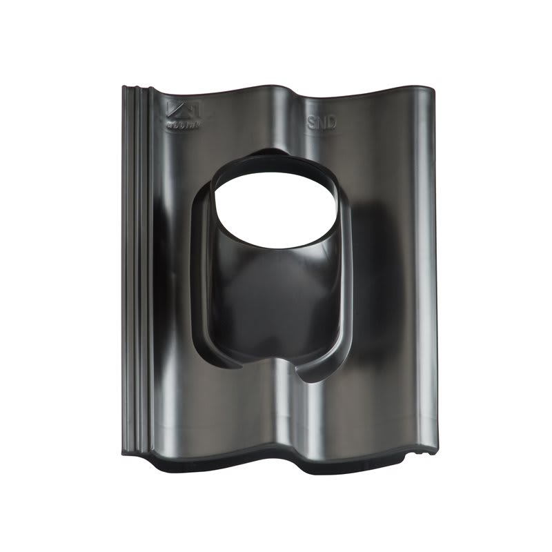 Ubbink Dakdoorvoerpan Sneldek 131mm 25-45 Graden 1-pans Zwart