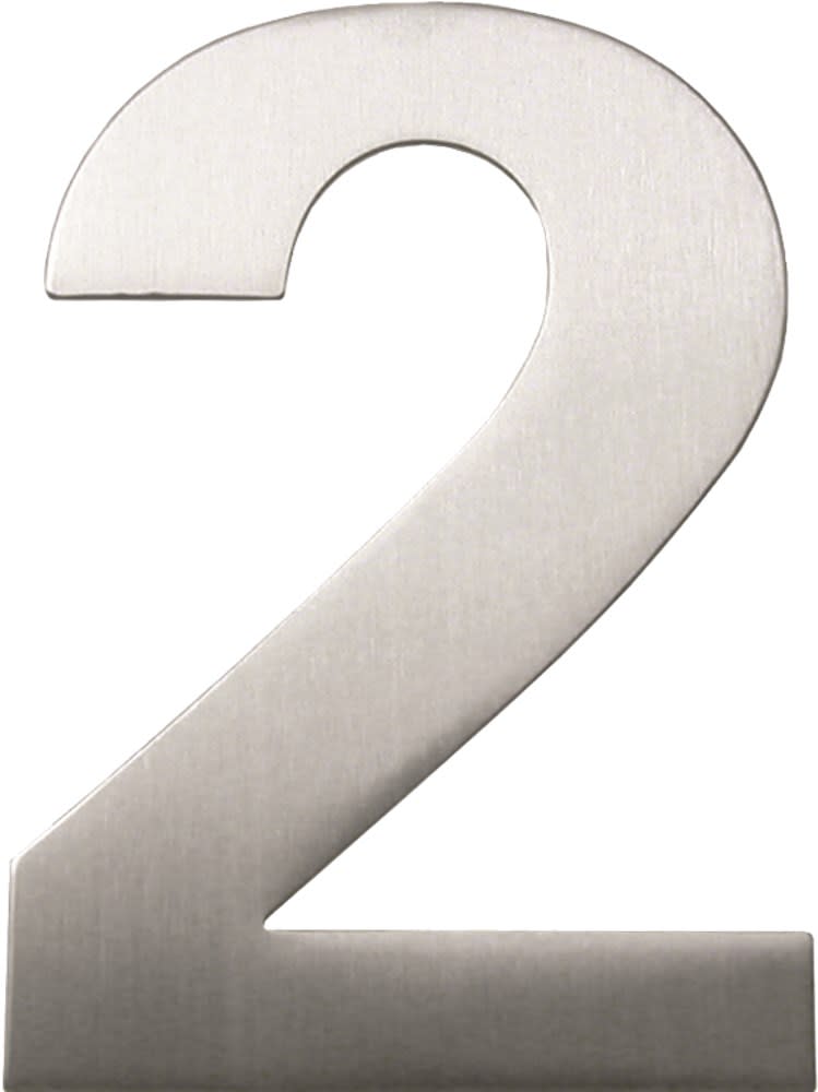 Oxloc Huisnummer 2 70x120mm RVS