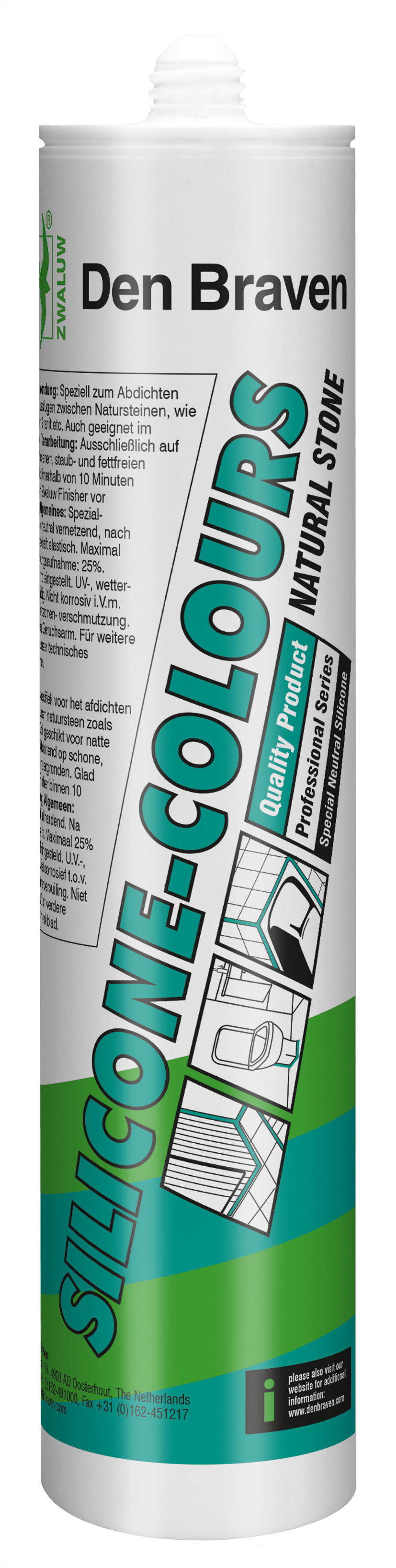 Zwaluw Siliconenkit Silicone-Colours Natural Stone 310ml Antraciet