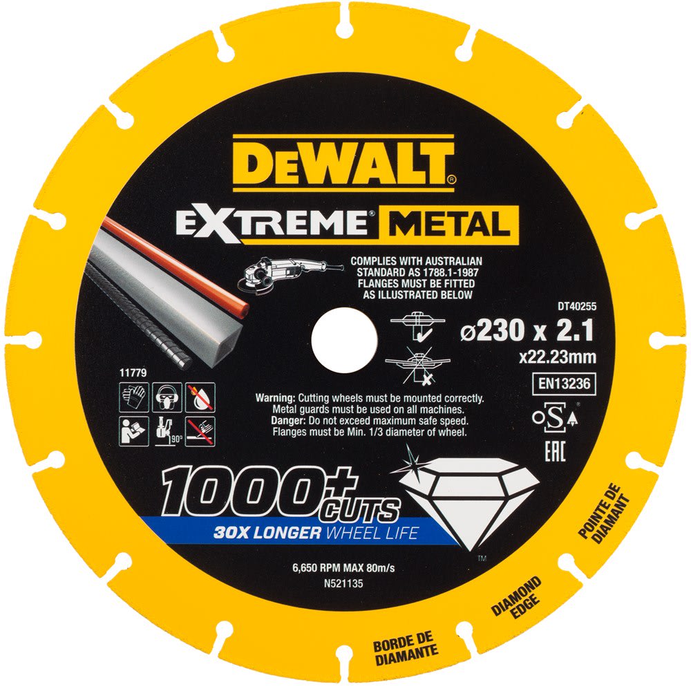 DeWALT Doorslijpschijf DT40255QZ Extreme Metal 230x2,1mm