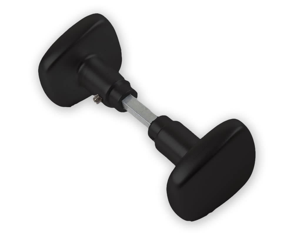 DX Deurknop 40mm Zwart Trapeziummodel