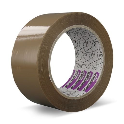 TechnoTape Compact Verpakkingstape Musclepack PPAC Low Noise High Tack 50mm 66m Bruin