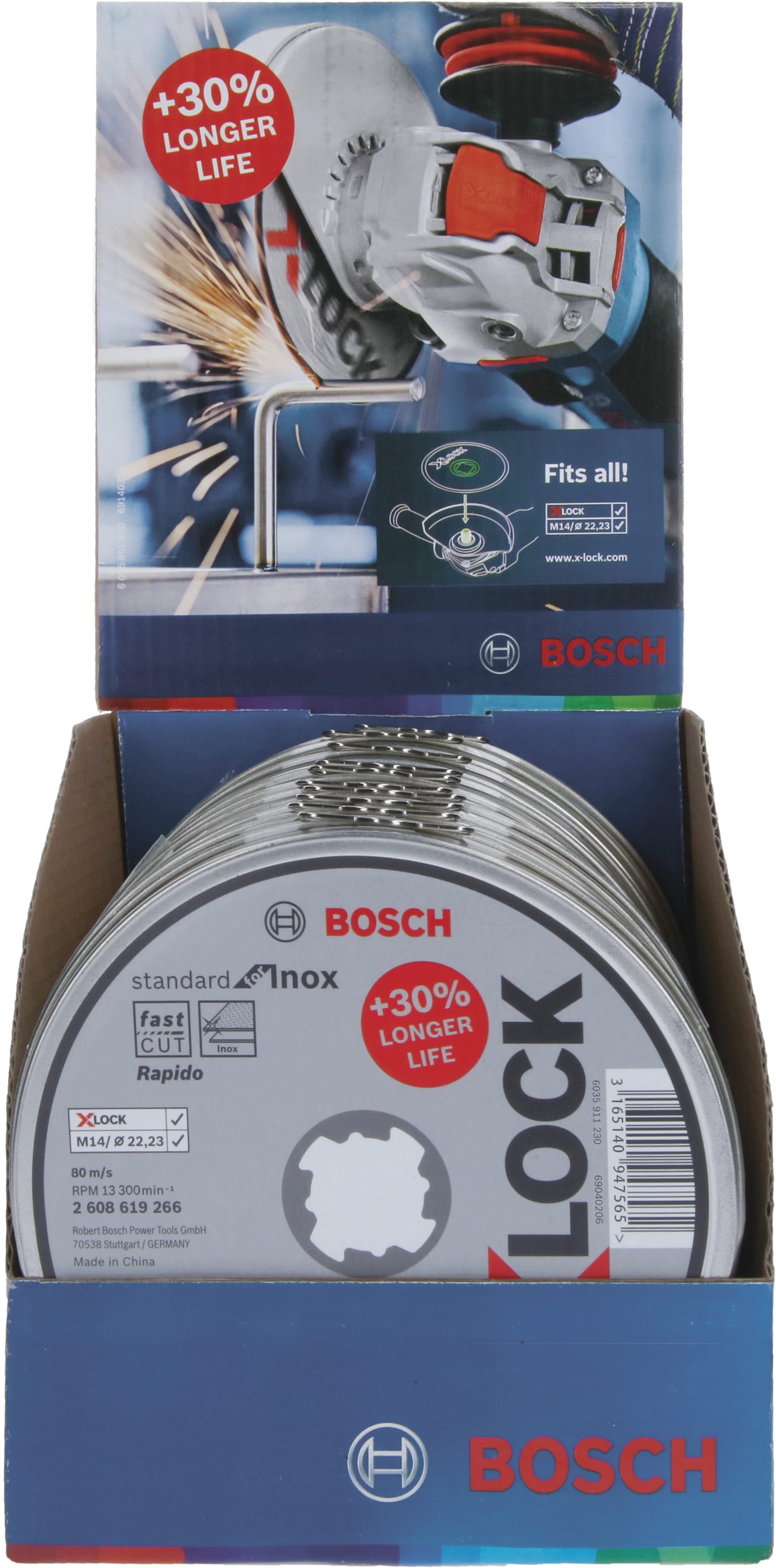 Bosch Doorslijpschijf WA 60 T BF X-Lock 10x115x1x22,23mm Voor Inox 10st