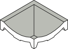 Product afbeelding voor Villeroy & Boch Binnenhoek Pro Architectura 3.0 Pool System Secret Grey 15x15cm Mat 3624C3600010