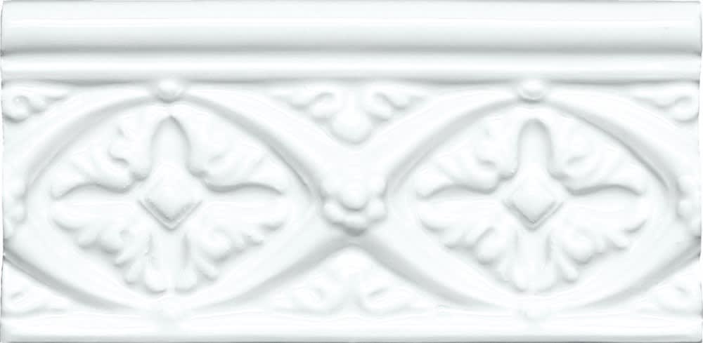 Strip Neri Relieve Bizantino Blanco Z 7,5x15cm Glanzend
