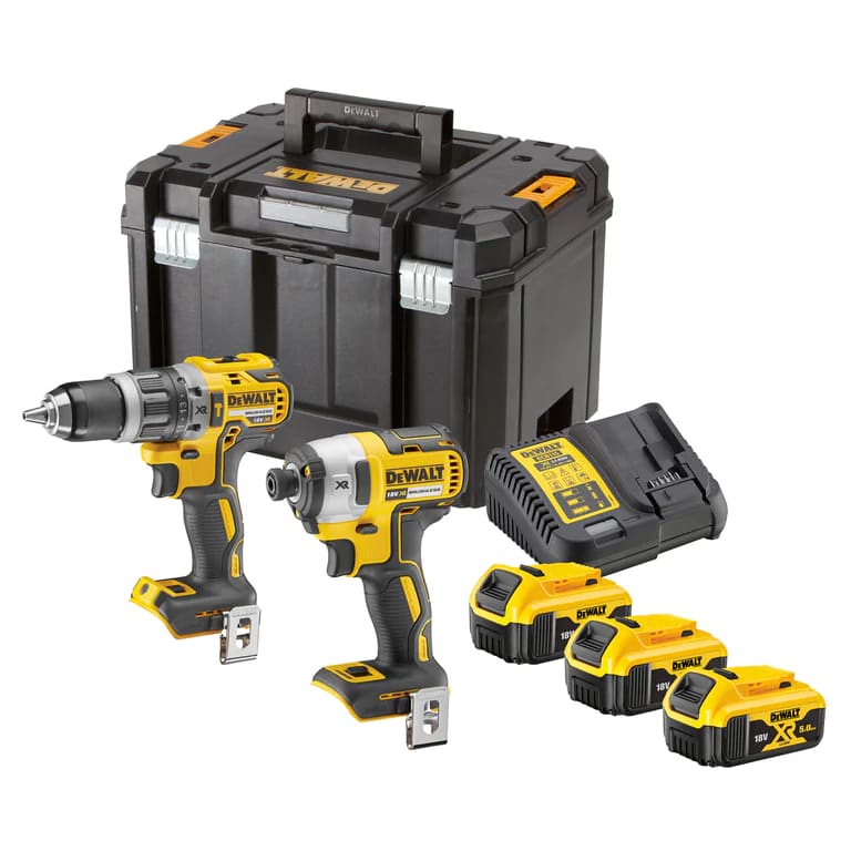 DeWALT Accu Klopboorschroefmachine 18V Inclusief Slagschroevendraaier 3x5,0Ah In Tstak Koffer