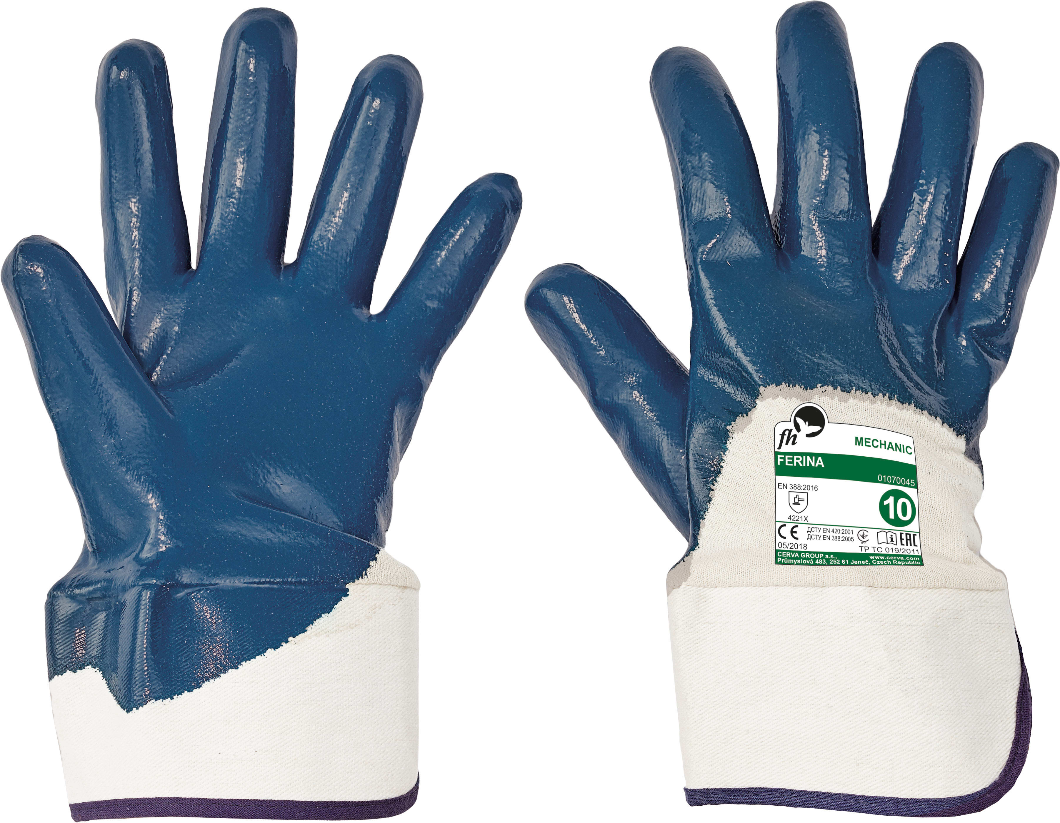 Free Hand Veiligheidshandschoen Ferina Maat 9 Blauw