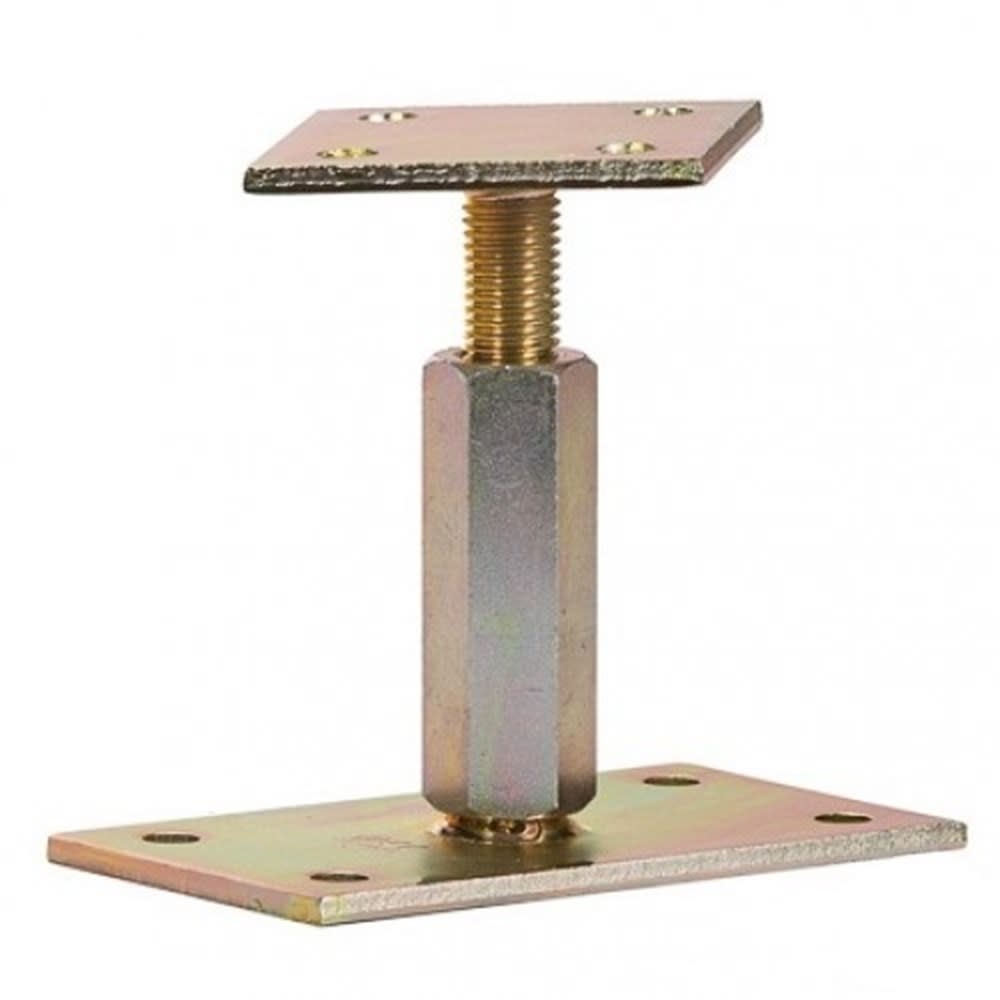 Paalhouder Met plaat Verstelbaar 80x160mm Plaat 80x80mm Verzinkt