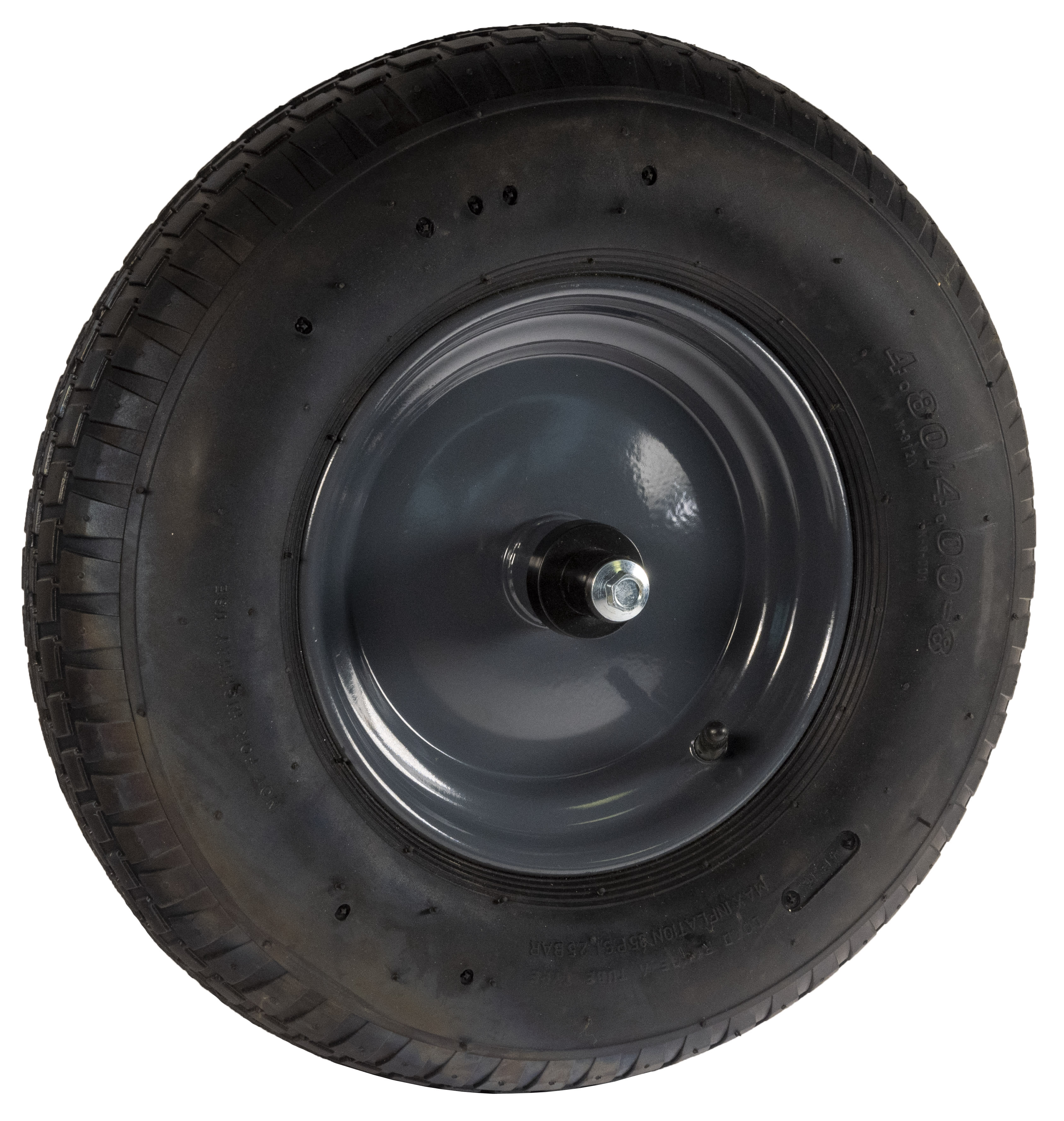 Kruiwagenwiel Met Naaldlager 400x8mm Zwart