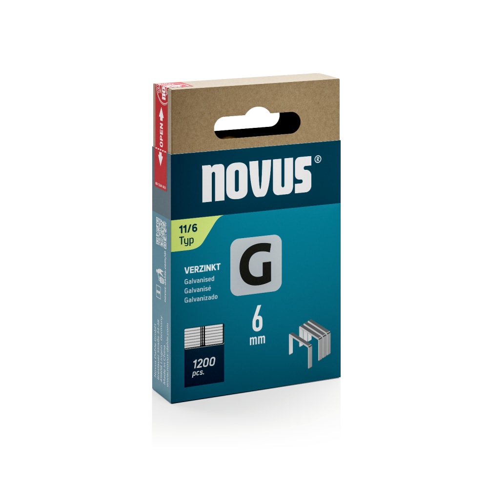 Novus Niet G11 6mm Vlakdraad 1200st