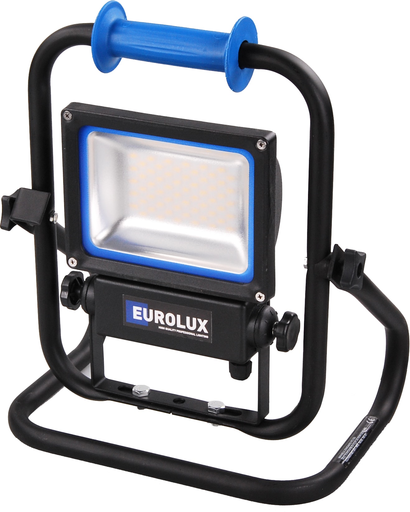 Eurolux Bouwlamp LED 30W Klasse II Met Kabel Zwart/Blauw