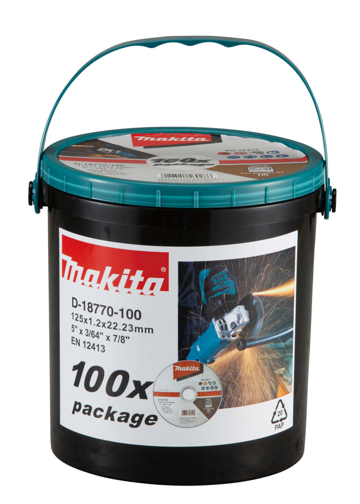 Product afbeelding voor Makita Doorslijpschijf D-18770 125x22,23x1,2mm RVS 100st