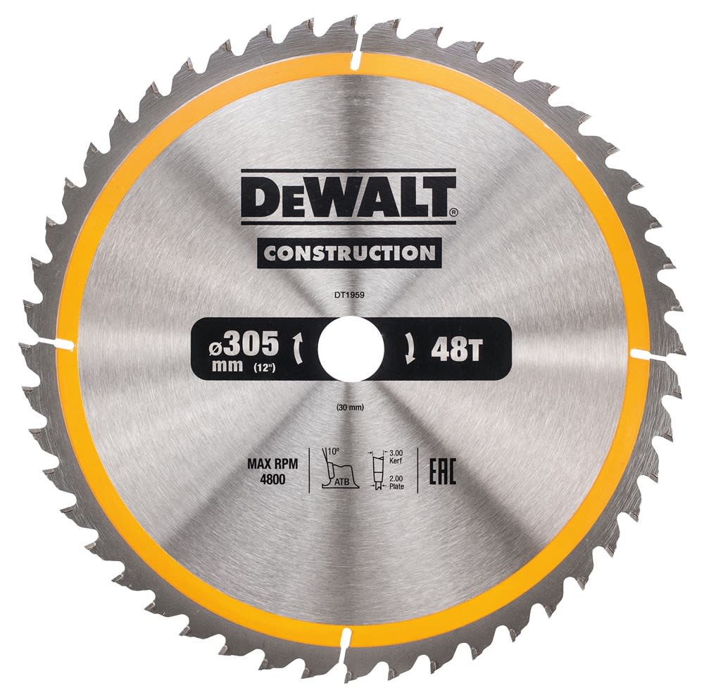DeWALT Cirkelzaagblad Construction DT1959QZ 305x30x3mm 48tands