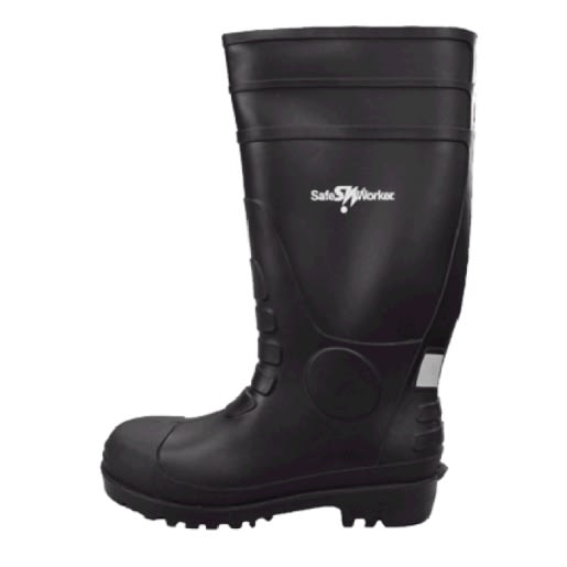 SafeWorker Bouwlaars PVC S5 Zwart Nitril Loopzool Maat 43