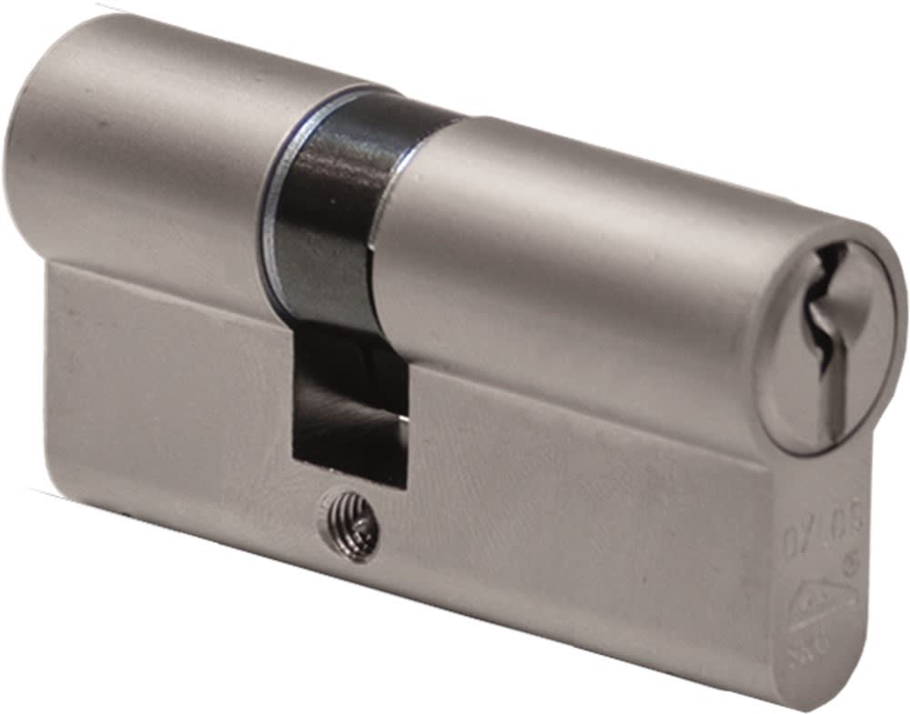 Oxloc Profielcilinder Dubbel 27/35mm Staal Vernikkeld Mat SKG2 Gelijksluitend 1st