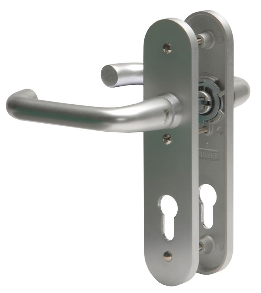 Nemef Deurkruk 3253 P Op Schild D-Model Omkeerbaar Aluminium F1 Paar