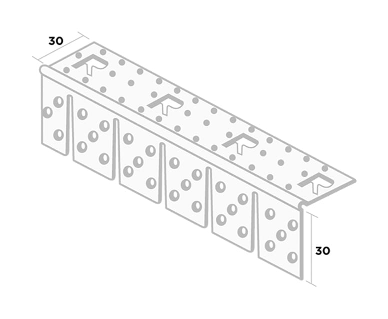Ripstaal Hoekbeschermer 3767 Wit 300cm 2mm PVC Voor Bogen