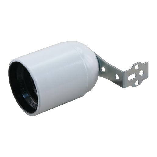 Fitting E27 Met Beugel Haaks Wit