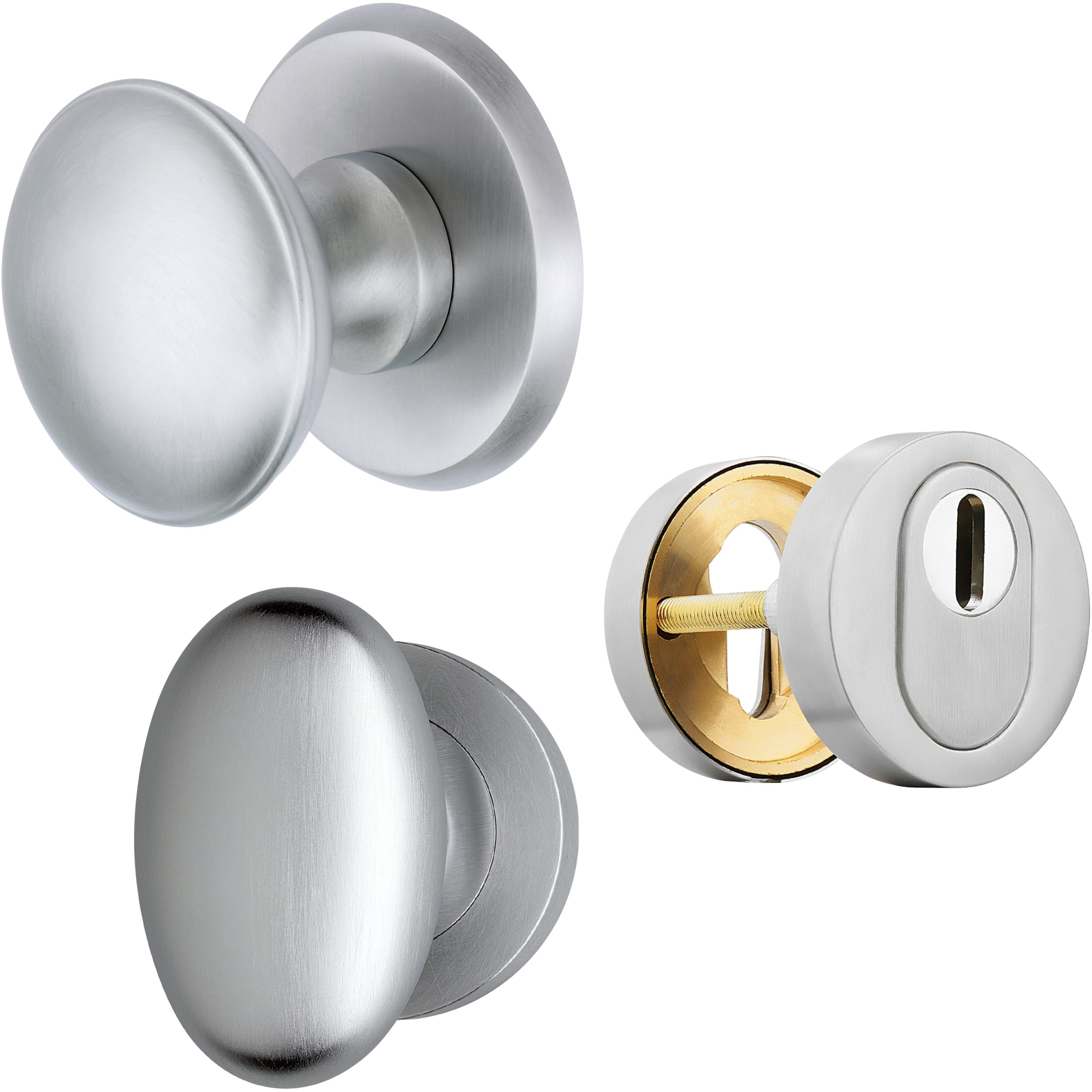 Product afbeelding voor Skantrae Hang&Sluitwerkpakket 66 201-211 L3 Mat Chroom Antrim Oval Dale Sleutelbed Meerpuntssl En 4x AXA Scharnier