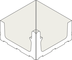 Product afbeelding voor Villeroy & Boch Binnenhoek Pro Architectura 3.0 Pool System Neutral White 30x30cm Mat 3684C3000010