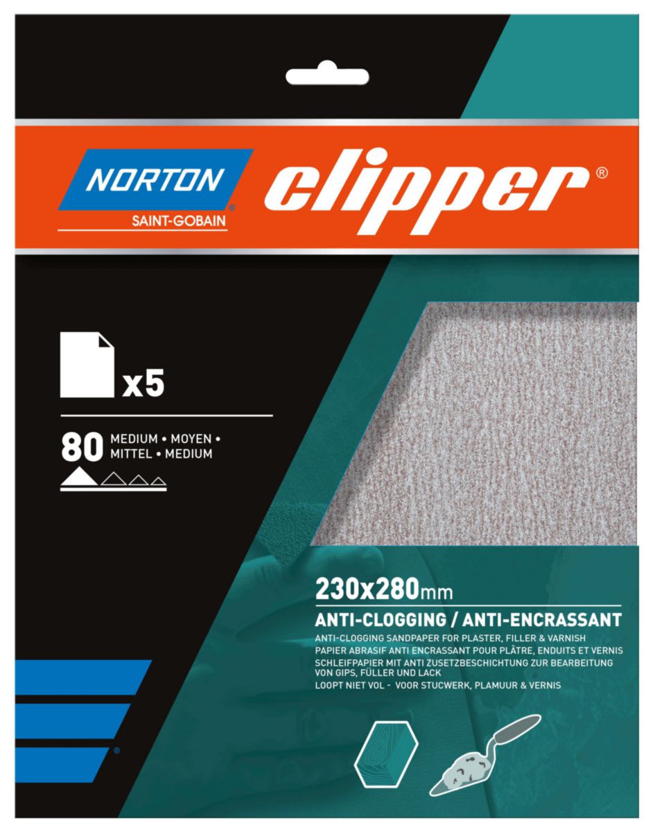 Clipper Schuurvel A275 K80 230x280mm No-Fill