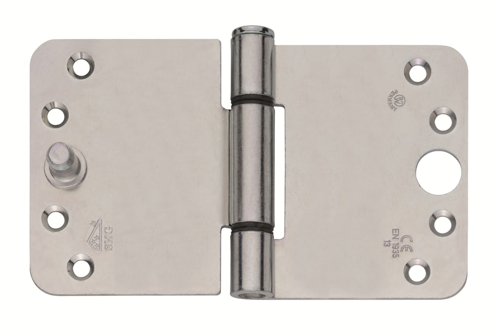 BSW Veiligheidsglijlagerscharnier 818 GV 89x152x3mm Afgerond Inbraakbeveiliging Zilver F1