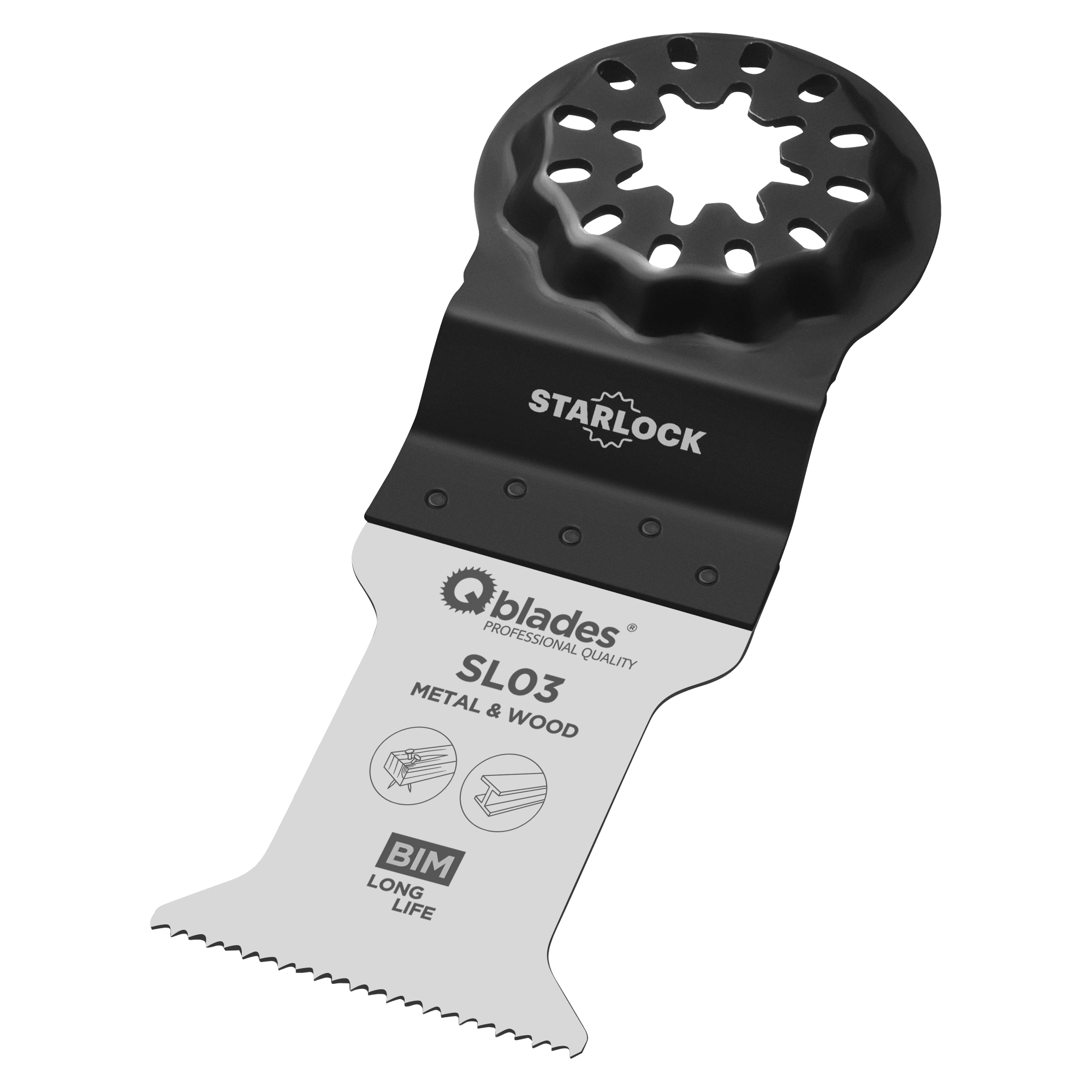Qblades Multitoolzaagblad SL03 35x50mm Bi-Metaal 19TPI 1st