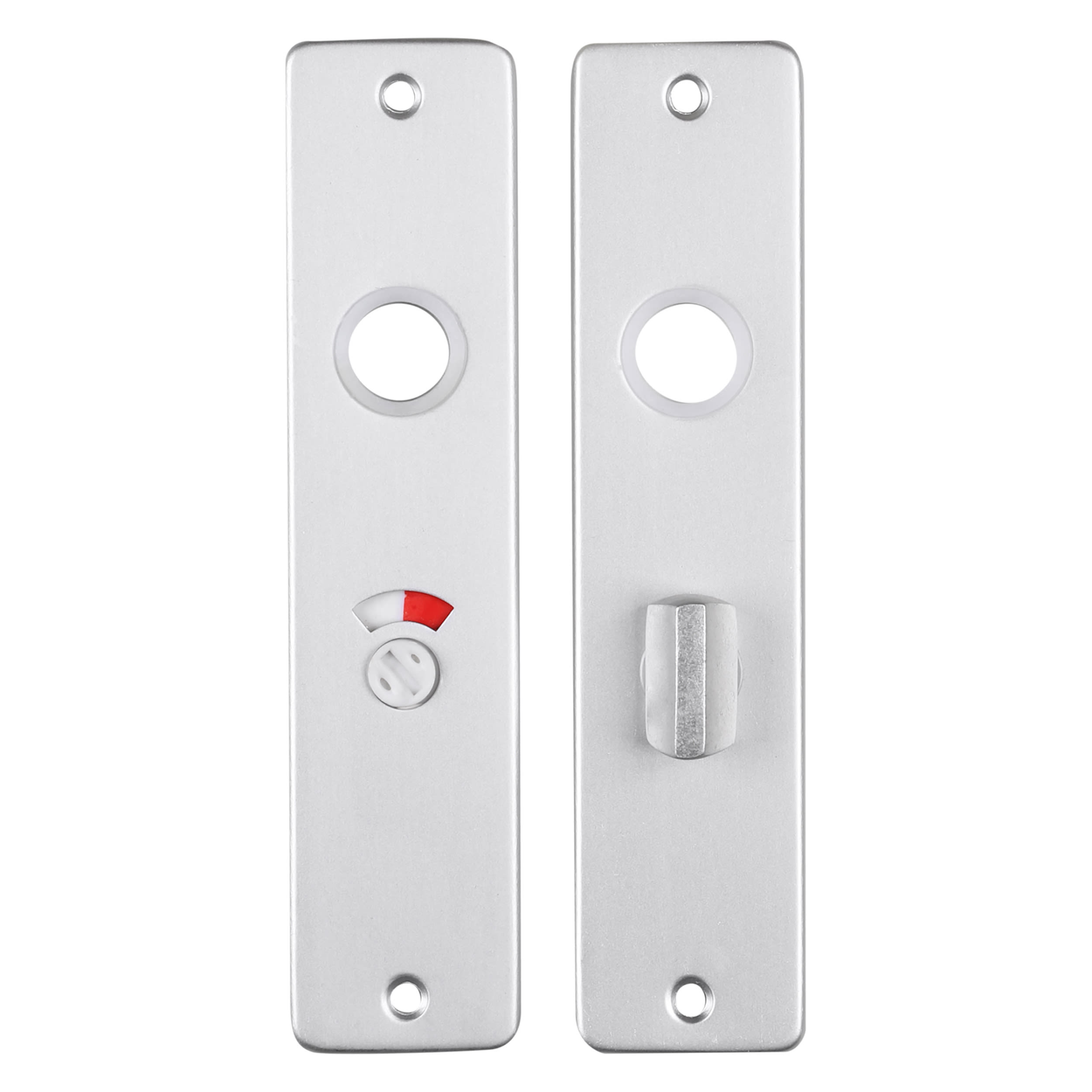 Langschild Recht Met Krukgat/WC-garnituur 180x41mm WC57/5 Aluminium F1