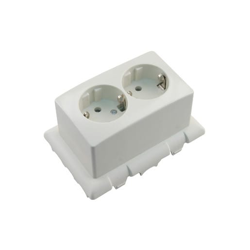 Attema Montagedeksel Voor Universele Lasdoos Inclusief Wandcontactdoos 2-voudig