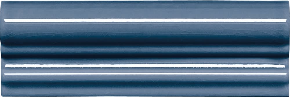 Strip Modernista Moldura Italiana Azul Oscuro 5x15cm Glanzend
