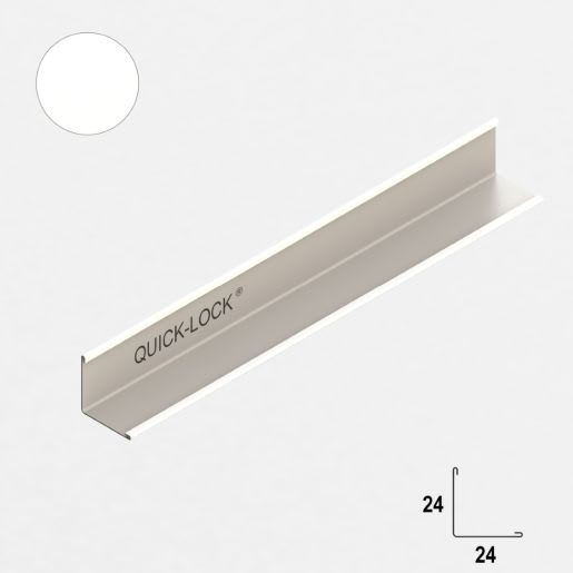 API Quick-Lock Hoeklijn 24x24mm 300cm Sneeuwwit 30st Per Pak