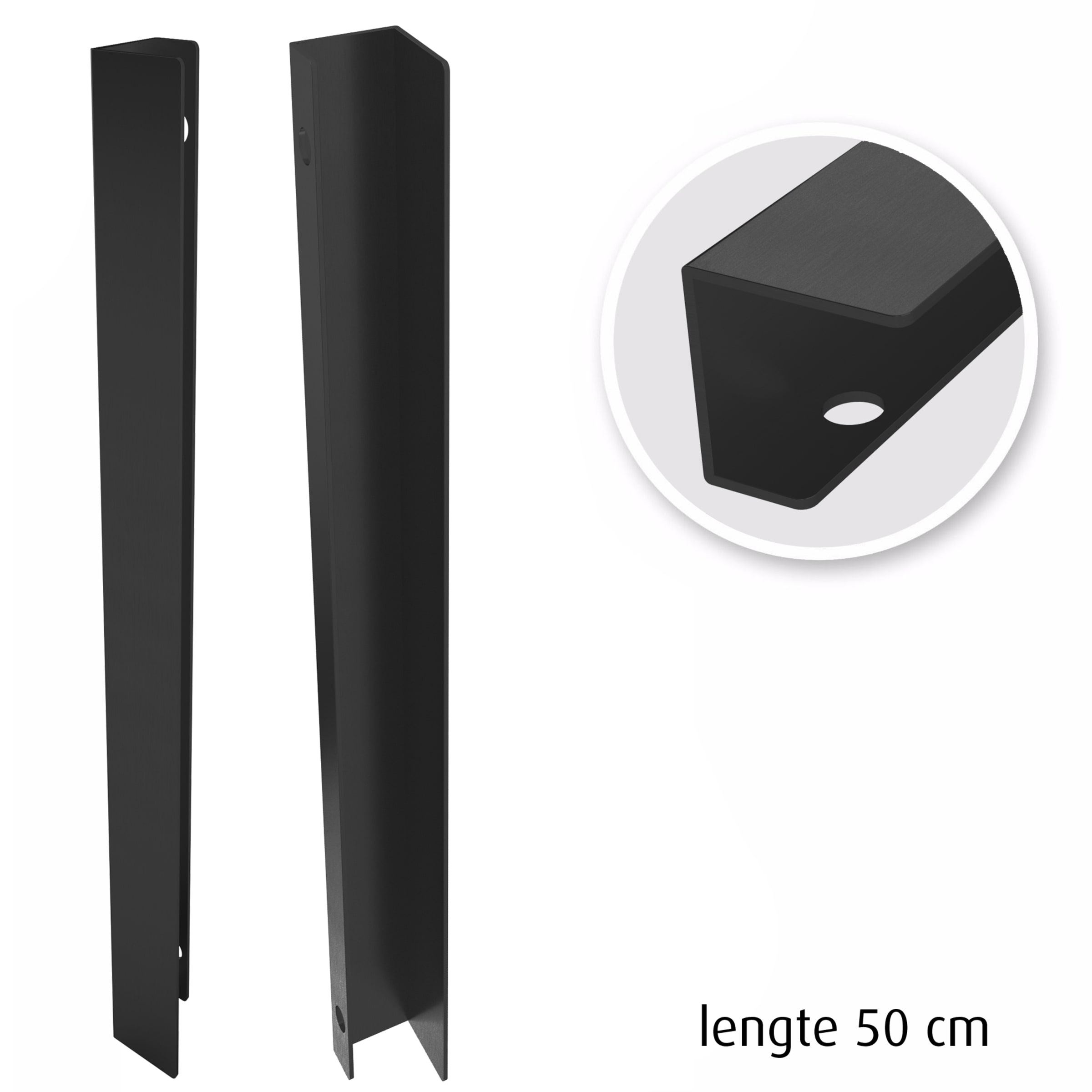 Product afbeelding voor Skantrae Deurgreep Vernal 50 Zwart 2st