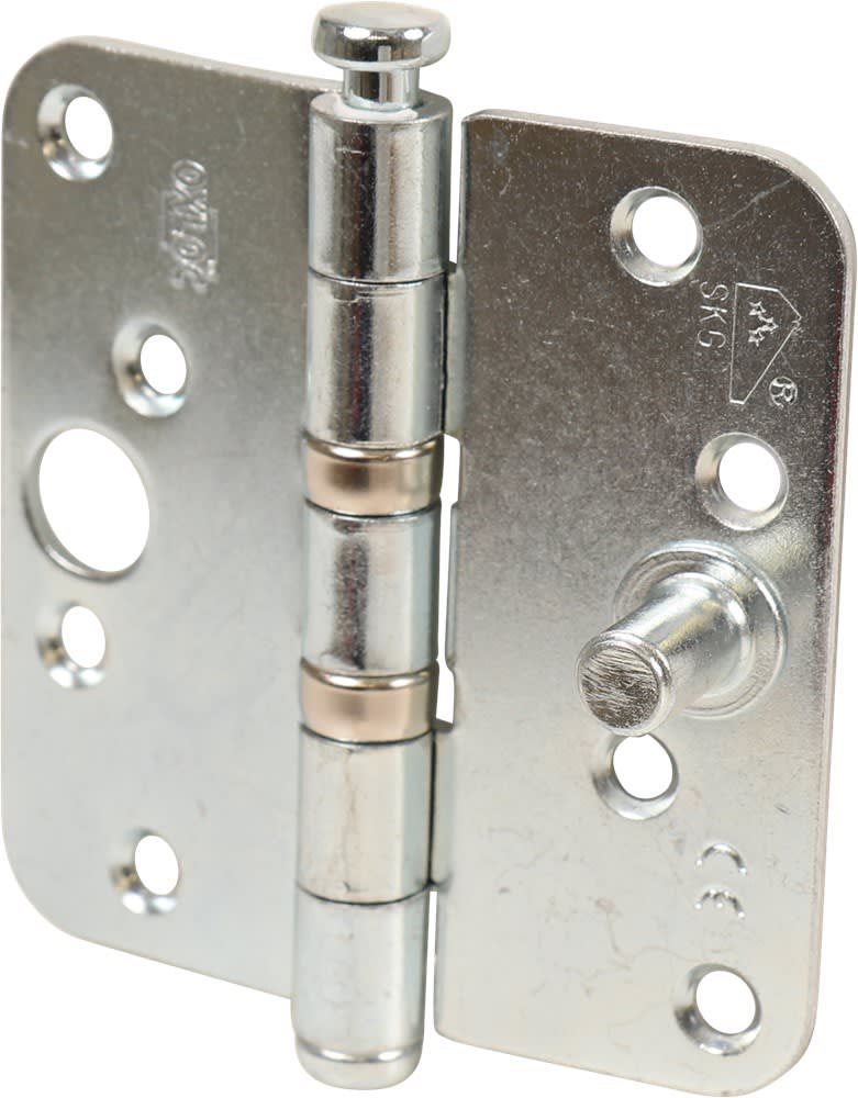 Oxloc Veiligheidskogellagerscharnier Ronde Hoeken 89x89mm SKG3 Elektrolytisch Verzinkt 1st