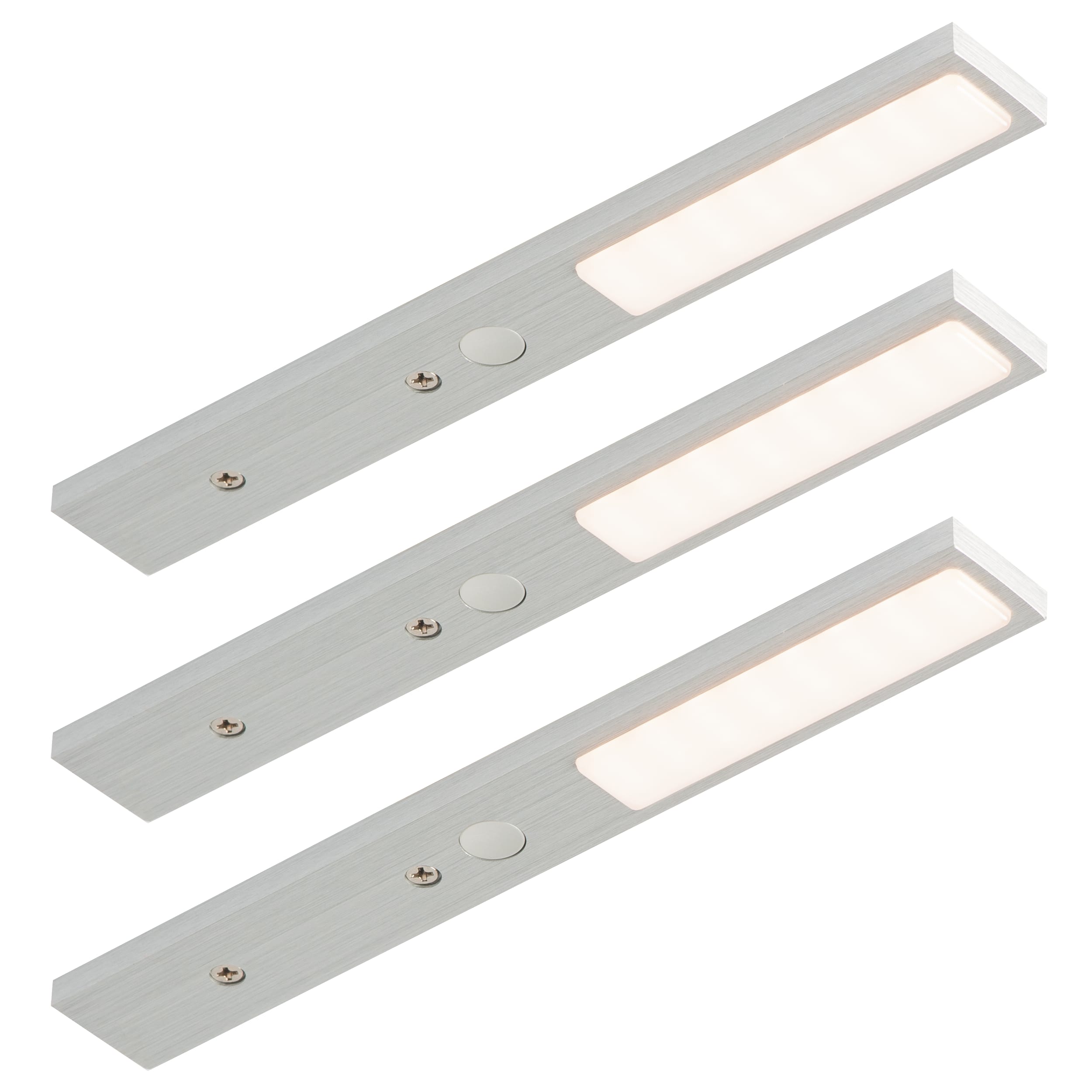 Procasa Ledverlichting Met Schakelaar 2500 Lumen RVS Look Set 3st