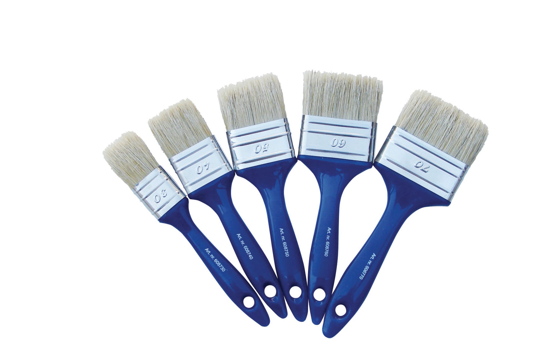 Product afbeelding voor Platte Kwast 70mm Wit Haar