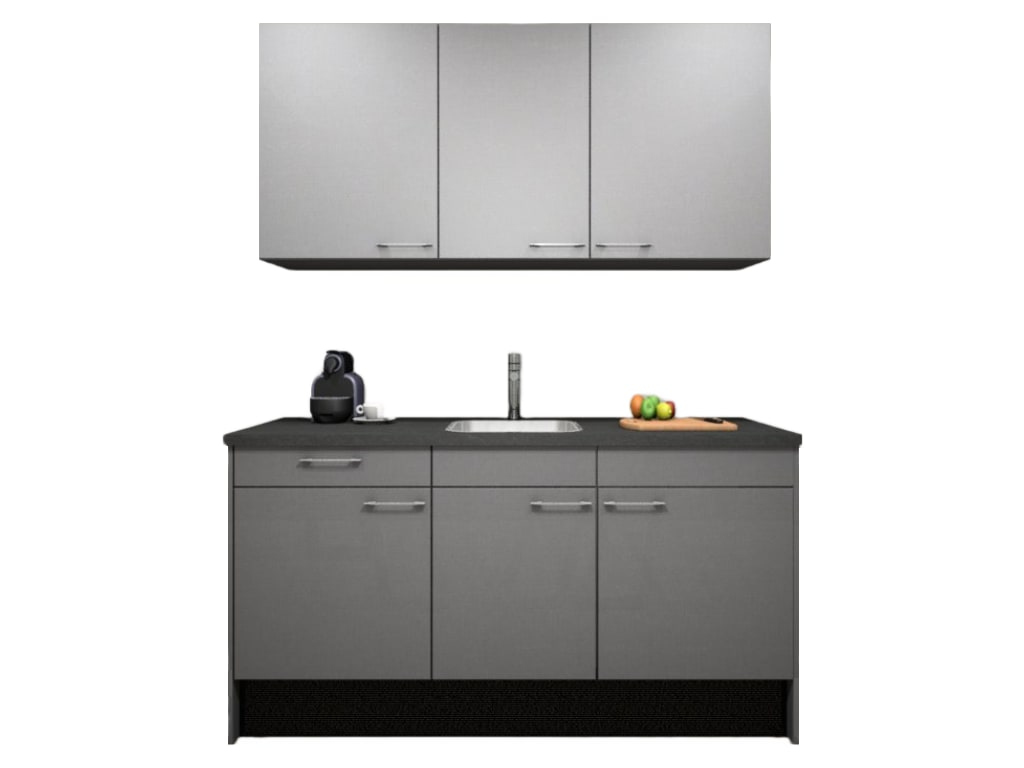Product afbeelding voor Procasa Keuken 170cm Compleet Grey Inclusief Onderbouw Koelkast