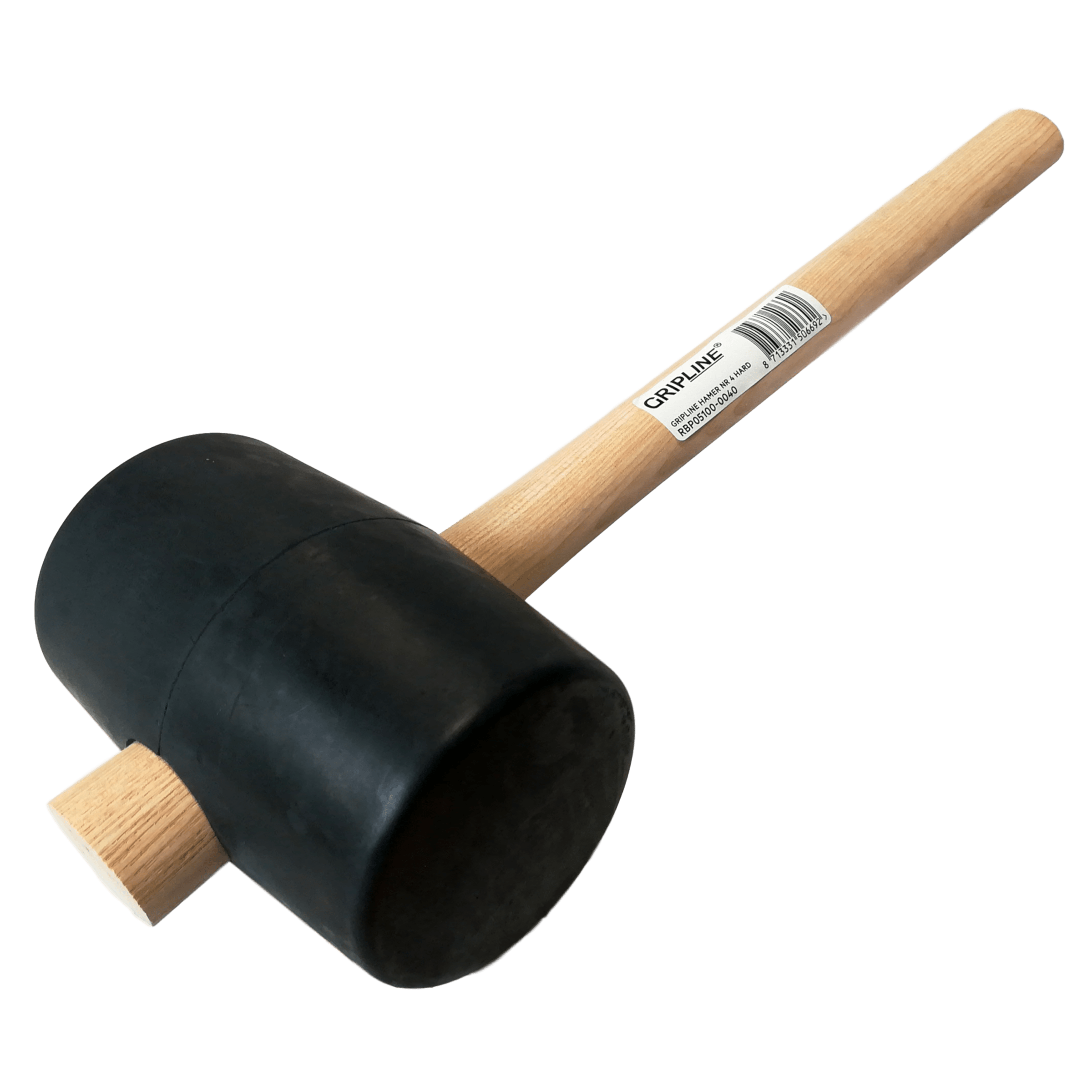 Gripline Rubberhamer Nr. 4 Hard Zwart