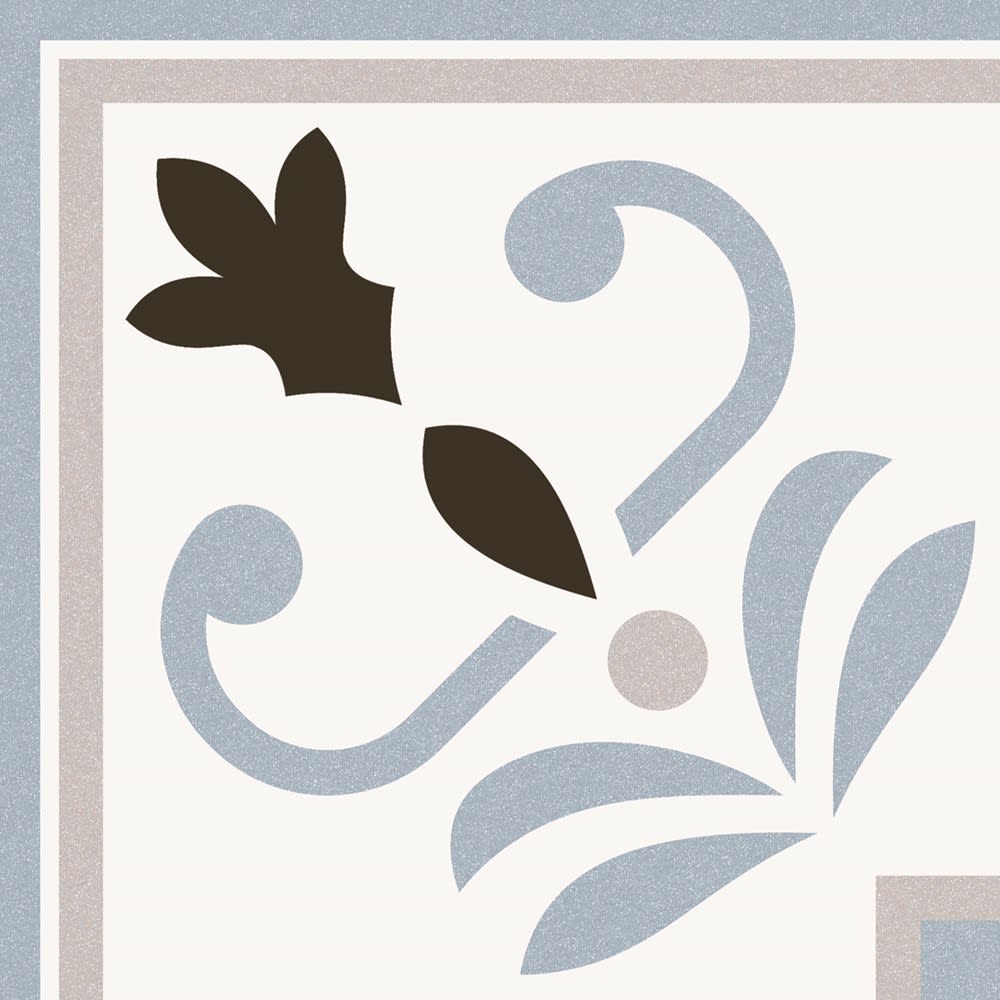 Product afbeelding voor Decortegel 1900 Valvanere - 3 Celeste 20x20cm 8mm Mat R9