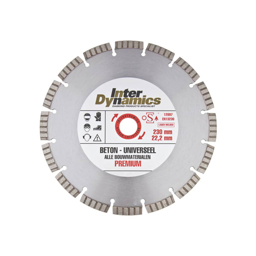 InterDynamics Diamantzaagblad Premium 125x22.2mm Beton 2st
