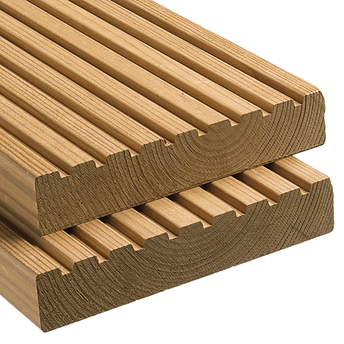 Modiwood 32x150mm 390cm Vlonderplank Gegroefd KOMO 70% PEFC