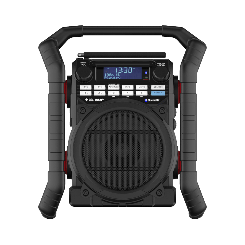 Perfectpro Bouwradio TeamPlayer Dab+ Fm Bluetooth USB Oplaadbaar