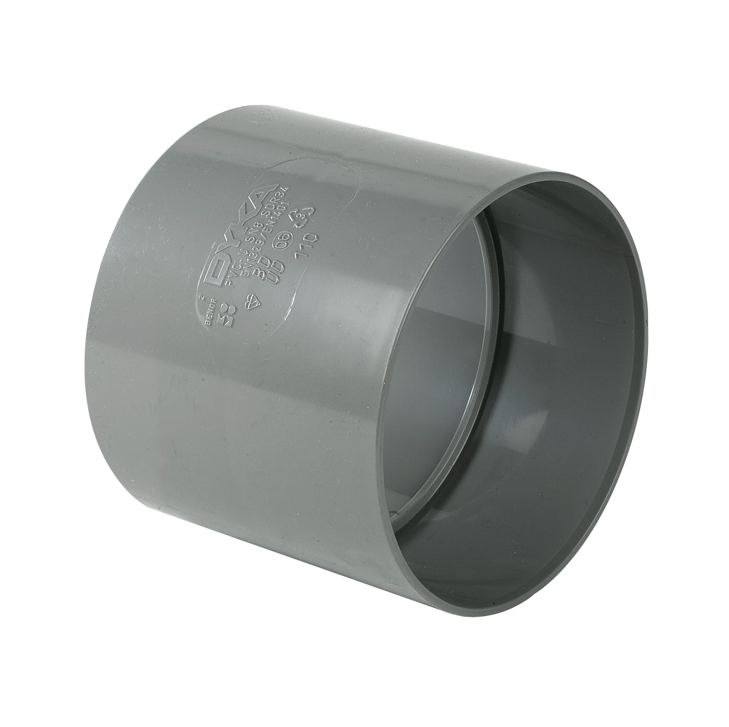 Product afbeelding voor Dyka PVC Steekmof 50mm 2LV 2x Lijmmof Grijs