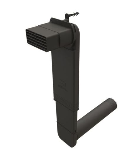 Ubbink VloerVent Cobra WF Rond Inclusief Rooster Zwart